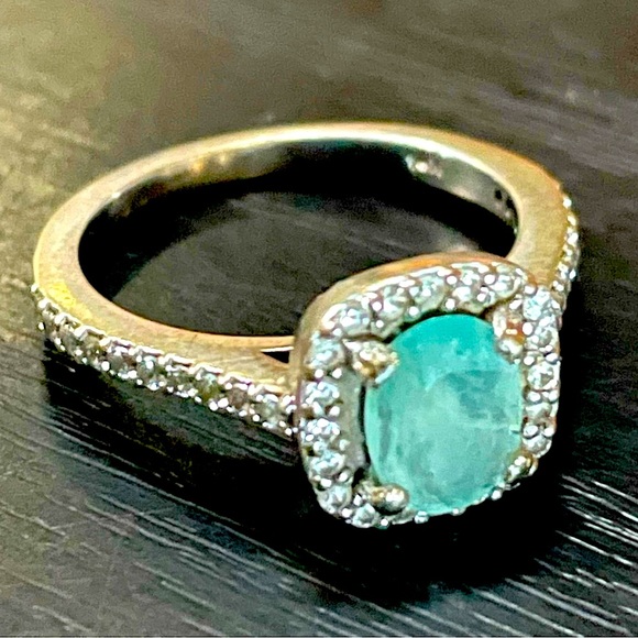 Holiday Sale ✨ All-Natural Certified Grandidierite 14K White Gold Ring Size 7 - Picture 5 of 15